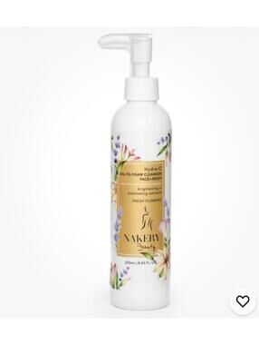 Nakery Beauty Hydra-C Oil to Foam Cleanser in Fresh Flowers. 8.45 oz.  - Sealed